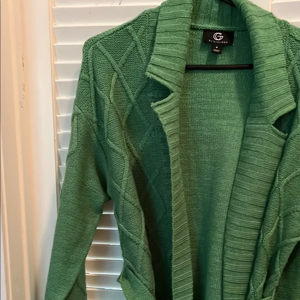 G by Giuliana Green Long Cardigan Sweater - Picture 6 of 6